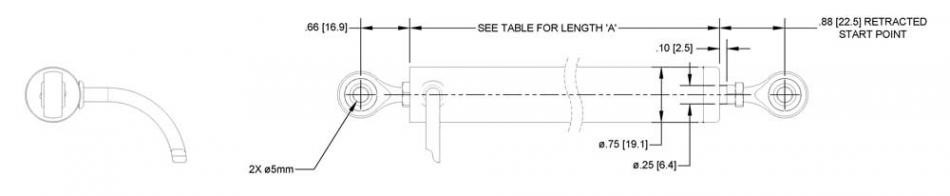 LVIT Linear Position Sensor LR-19 Drawing