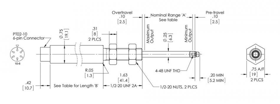 LVIT Linear Position Sensor GHS-19 Diagram