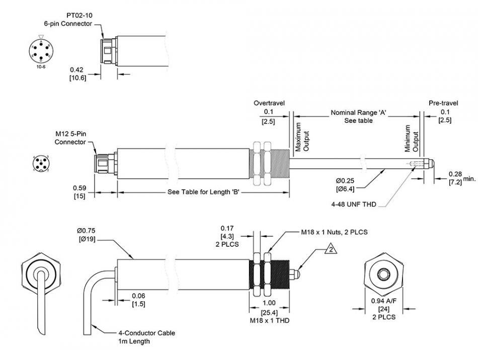 LVIT Linear Position Sensor LRS-18 Diagram